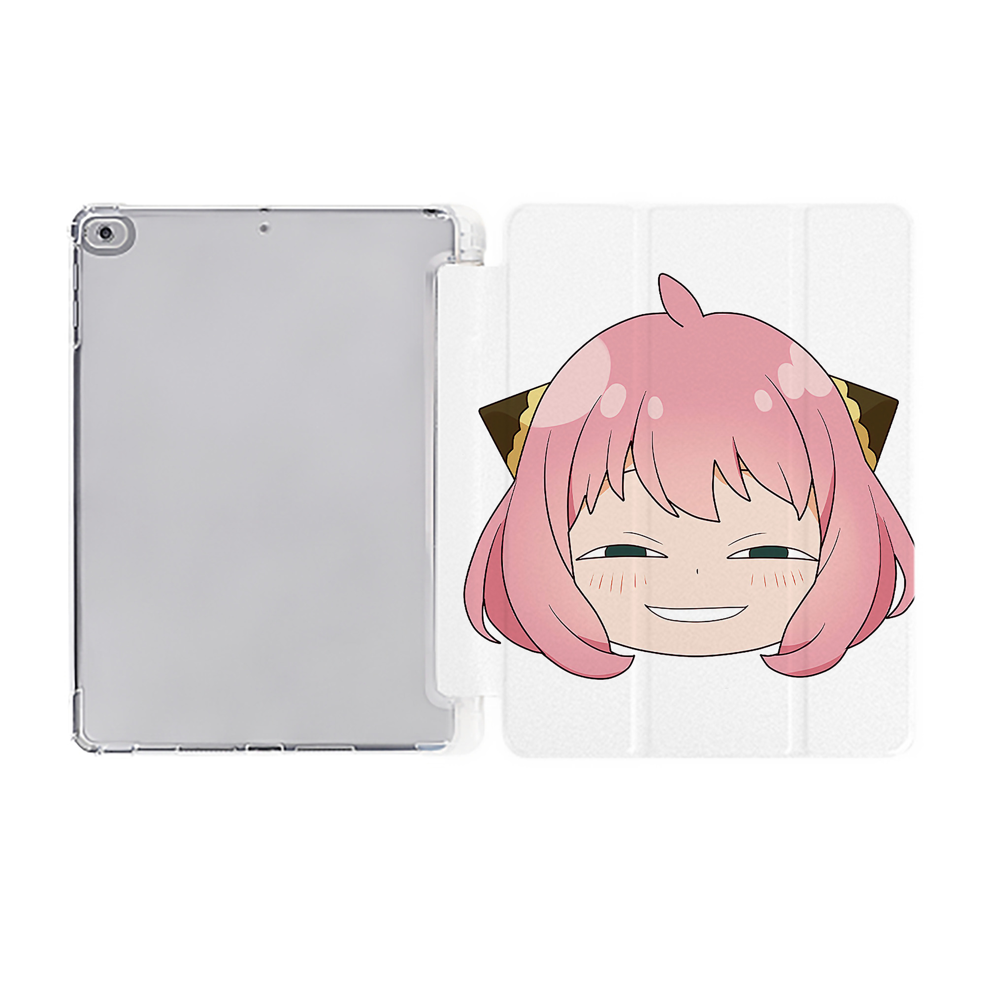 （画像用） SPY×FAMILY间谍家家酒 IPad ケース ペン収納付き 三つ折りスタンド PUレザー×シリコン 対応機種9.5/10.5/10.9インチ